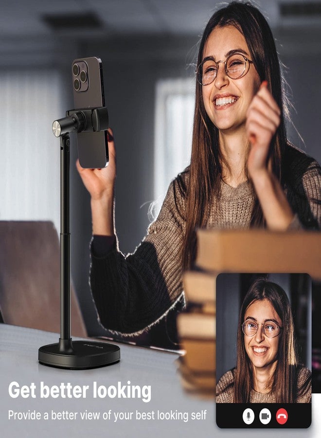 VIJIM Cell Phone Stand, Ulanzi Height Adjustable Phone Holder, Desk Phone Stand for All Mobile Phone, Desk Phone Holder for iPhone 14/13/12 Pro/XS Max/XR, Samsung Galaxy S22/S21/S20/S10 and Other Phones - Image 4